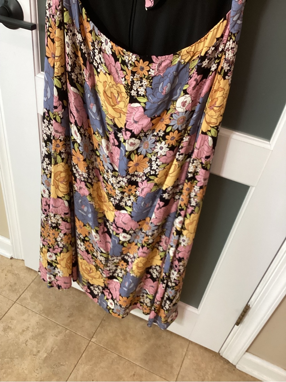 NWT WAYF Rosalind Cutout Front-Tie Floral Midi Dress XL - Anthropologie - Picture 4 of 13